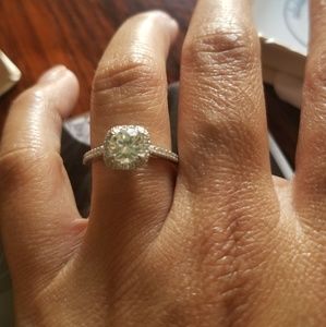 14k Charles and Colvard Engagement Ring